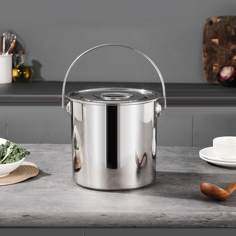 Stainless Steel Soup Stock Pot with Induction Bottom Kitchenware Cookware Industrial Cooking Pots Set Large