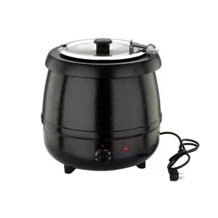 Commercial Round Restaurant Equipment 10 Liter Stainless Steel Food Warmer Hotel Buffet Electric Soup Warmer