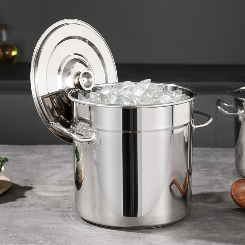 China Manufacture Restaurant Large Capacity Industrial Pot Insulation Barrel Stainless Steel Big Pots for Cooking Stock Pot
