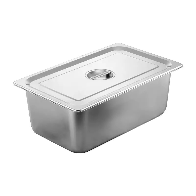 Stainless Steel Food Grade Gelato Pan Ice Cream Container GN Pan High Quality  With Lid for Hotel Restaurant