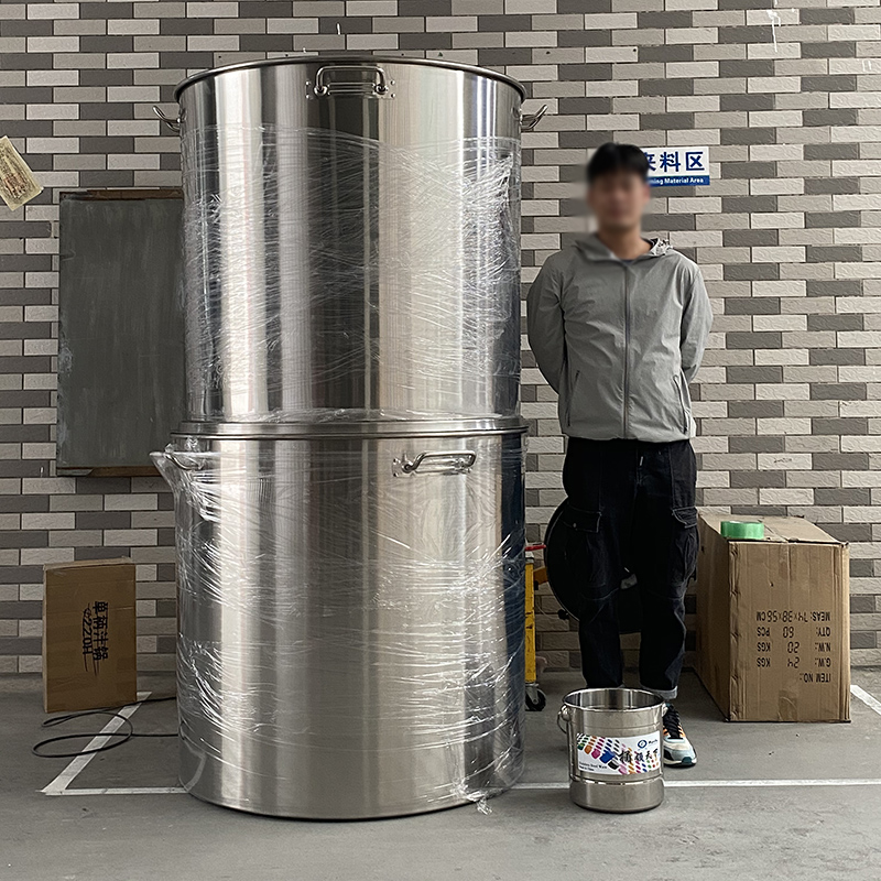 Factory Prices 780L Cooking Pot Composite Bottom Stock Pot Storage Container Commercial Stainless Steel Big Pots