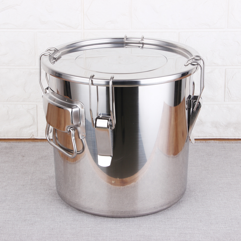 Eco Friendly Customize Storage Tank Stainless Steel Food Container With Airtight Lid Stock Pot
