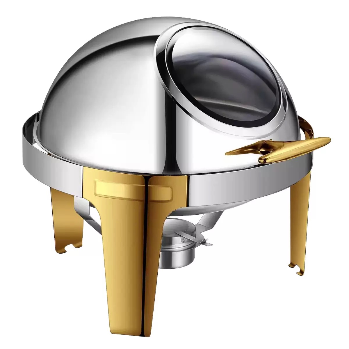 Wholesale Commercial Chafer Buffet Set Catering Food Warmer Round Roll Top Chafer Dish Buffet Set Buffet Equipment