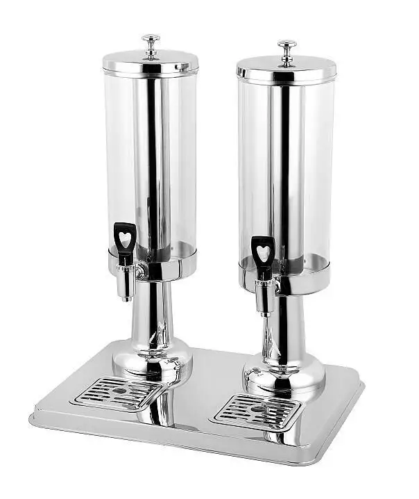 Hot Sale 3L Stainless Steel Water & Beverage Dispenser Food Grade Juicer with Ice Tube Cooling Glass Beer & Juice Dispenser