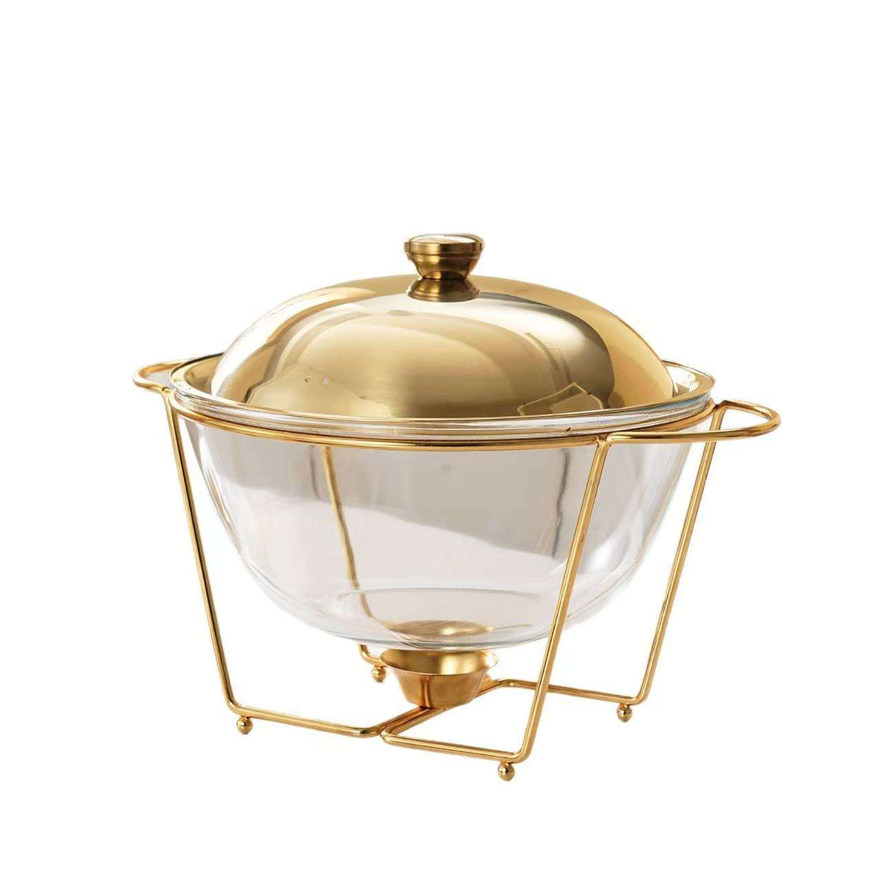 chafing dish buffet set food warmer hotel suppliescatering equipment chaffing dish round gold