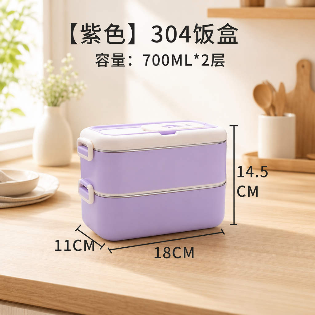2 layer lunch box