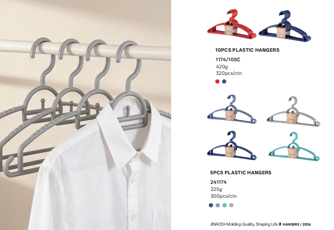 5PCS PLASTIC HANGERS